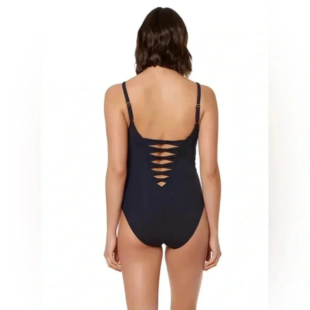 Bleu Rod Beattie Twister Lace Down One Piece Size - Picture 7 of 12